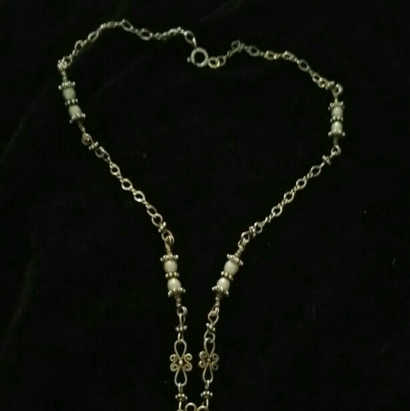 VINTAGE BALI GENUINE PEARL STERLING SILVER NECKLAC - Picture 7 of 8